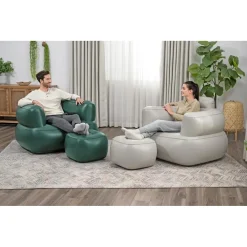 POLTRONA GONFIABILE RELAX COMFORT CON BRACCIOLI POUF POGGIAPIEDI COMFI CUBE 107X99X80CM