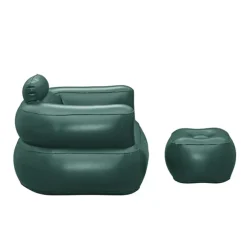 POLTRONA GONFIABILE RELAX COMFORT CON BRACCIOLI POUF POGGIAPIEDI COMFI CUBE 107X99X80CM
