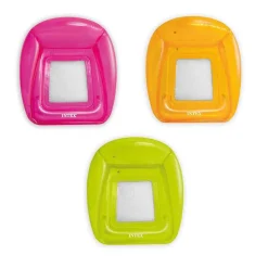 POLTRONA GONFIABILE TRASPARENTE CON RETE 104X102CM PISCINA COLORE ASSORTITO 56802