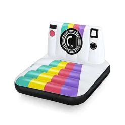 POLTRONA MATERASSINO GONFIABILE FASHION POLAROID VINTAGE 127X102CM PISCINA 43656