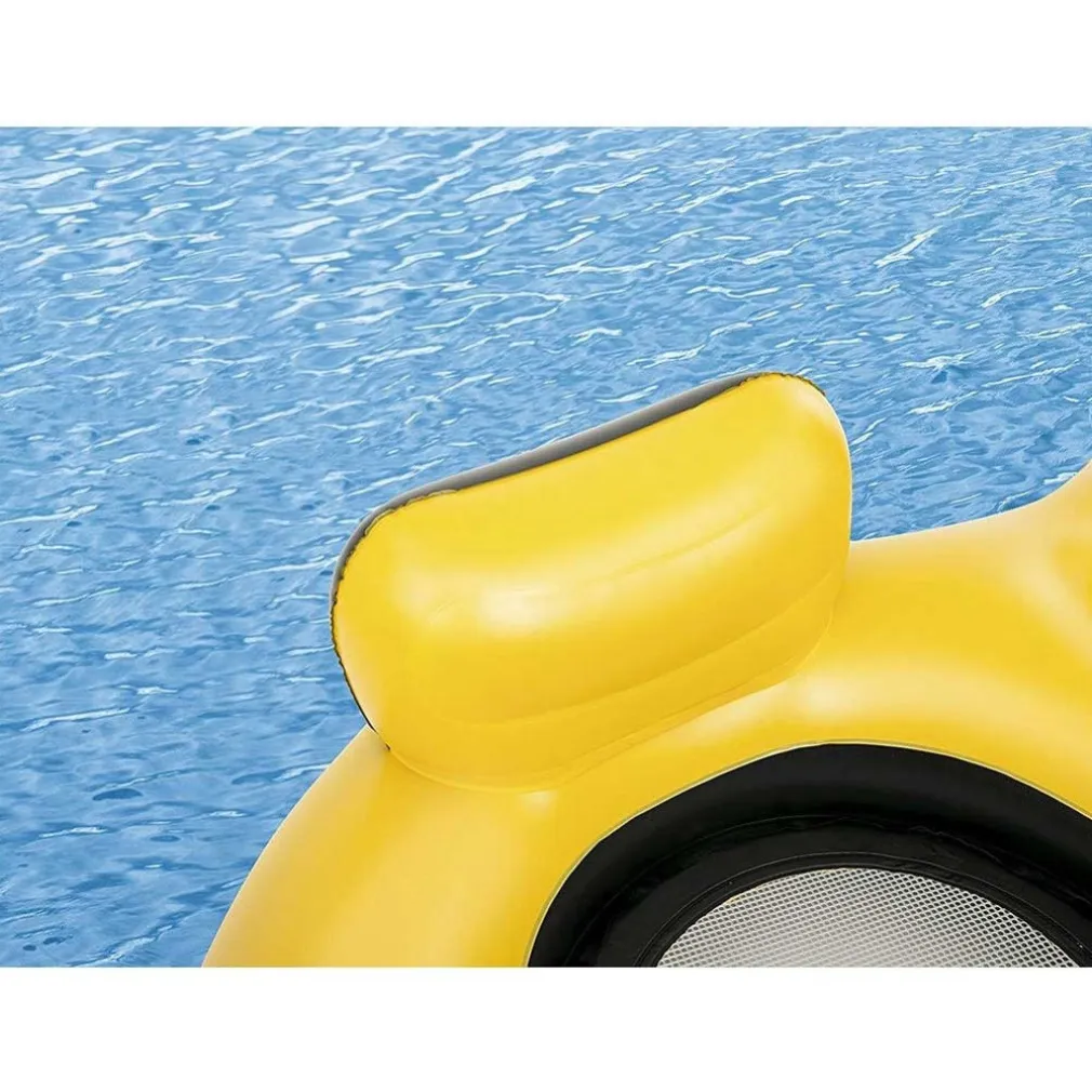 POLTRONA MATERASSINO GONFIABILE 2 POSTI CON SCHIENALE RETE PORTABIBITE 259X135X50CM