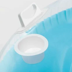 POLTRONA MATERASSINO GONFIABILE 2 POSTI CON SCHIENALE E PORTABIBITE MARE