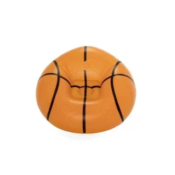 POLTRONA POUF GONFIABILE DESIGN PALLA DA BASKET BAMBINI RAGAZZI 114X112X66CM 75103