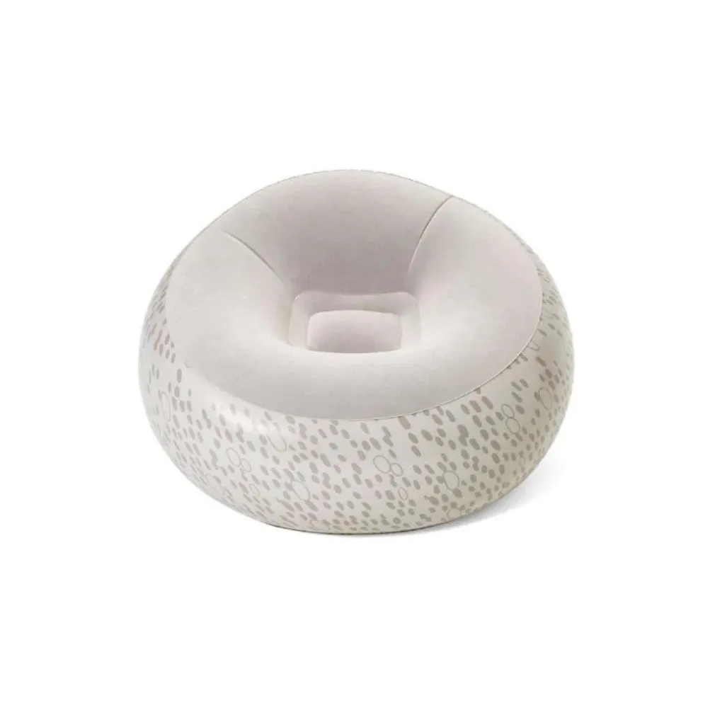 POLTRONA POUFF GONFIABILE SEDUTA SAGOMATA 112X112X66CM 3 COLORI ASSORTITI 75052