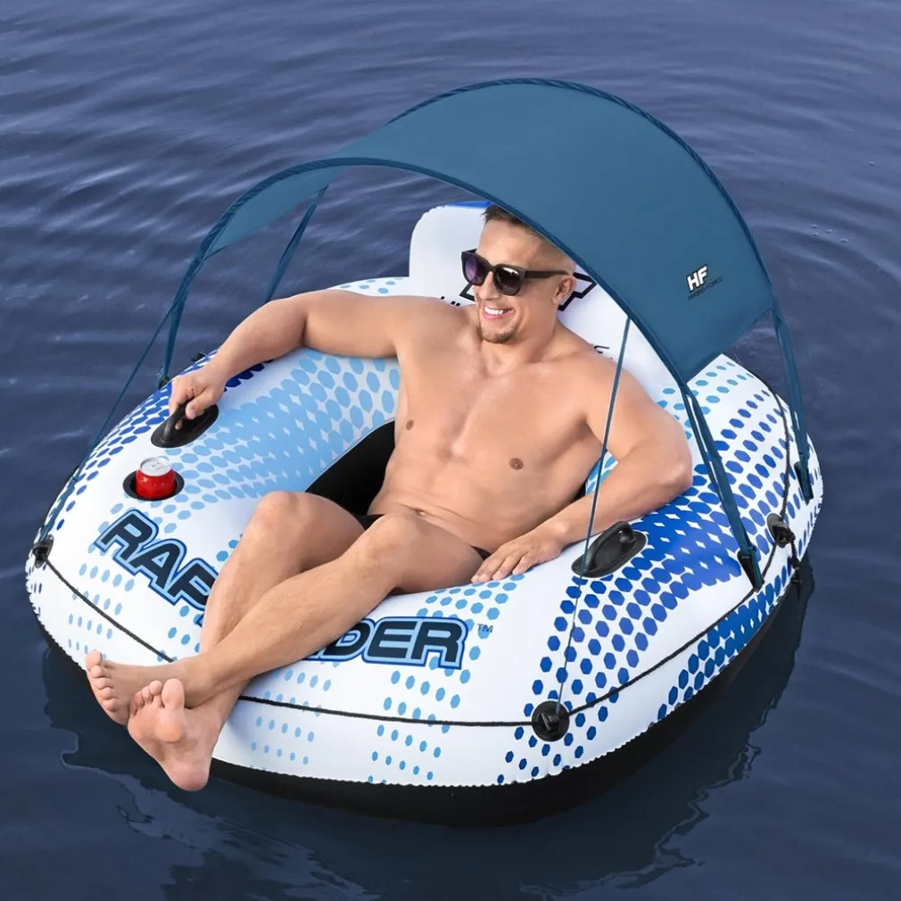 POLTRONA RAPID RIDER CANOPY FONDO IN RETE CON PARASOLE PORTABICCHIERE MANIGLIE 43725