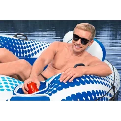 POLTRONA RAPID RIDER ULTRA GONFIABILE CON MANIGLIE PORTABICCHIERE REFRIGERATORE 43726