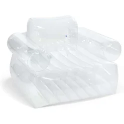 POLTRONA TRASPARENTE PVC GONFIABILE CON SCHIENALE 109X79X107CM RELAX CASA 66502