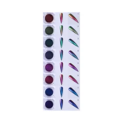 POLVERE PIGMENTI SCAGLIE OLOGRAFICO PENNELLO EFFETTO SPECCHIO CHROME NAIL ART
