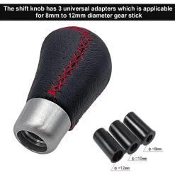 POMELLO LEVA DEL CAMBIO MANUALE PER AUTO 3 ADATTATORI UNIVERSALI DA 8 MM A 10 MM