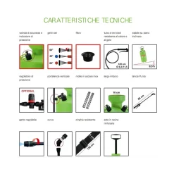 POMPA NEBULIZZATORE A MANO IRRIGAZIONE DI MARTINO GARDEN 5 GIARDINO PROFESSIONAL