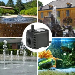 POMPA PER ACQUA DA ACQUARIO PER PESCI 850 L/H AD IMMERSIONE 12W 220V REGOLABILE