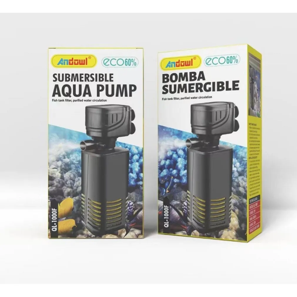 POMPA SOMMERGIBILE PER ACQUARIO RICICLO ACQUA DOLCE SALATA 800L/H 12 W QL-1000F