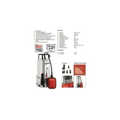 POMPA SOMMERSA EINHELL GC-DP 1020 N PORTATA MAX 18.000 L/H ACQUE SCURE