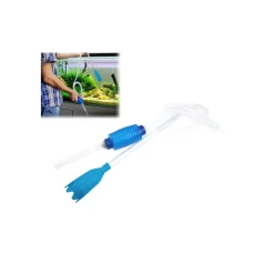 POMPA SVUOTA ACQUA PER ACQUARIO CON SIFONE PULITRICE ASPIRATORE TUBO LUNGO