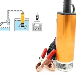 POMPA TRAVASO ELETTRICA SOMMERSA ASPIRA LIQUIDI ACQUA OLIO DIESEL 24V AUTO BARCA