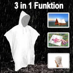 PONCHO MANTELLA IMPERMEABILE ANTIPIOGGIA GIACCA ANTI PIOGGIA PVC CON CAPPUCCIO