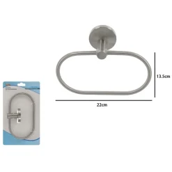 PORTA ASCIUGAMANI AD ANELLO IN ACCIAIO SATINATO ACCESSORI DA BAGNO PORTASCIUGAMANO 87910