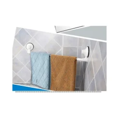 PORTA ASCIUGAMANI ASCIUGAMANO A DUE PARETE CON ATTACCO A VENTOSA 270° ANGOLARE