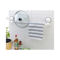 PORTA ASCIUGAMANI ASCIUGAMANO A DUE PARETE CON ATTACCO A VENTOSA 270° ANGOLARE