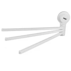 PORTA ASCIUGAMANI ASCIUGAMANO A PARETE 3 BRACCI CON ATTACCO A VENTOSA PER BAGNO