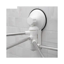 PORTA ASCIUGAMANI ASCIUGAMANO A PARETE 4 BRACCI CON ATTACCO A VENTOSA PER BAGNO