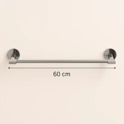 PORTA ASCIUGAMANI LUNGO DA 60 CM IN ACCIAIO CROMATO ACCESSORIO PER ARREDO DA BAGNO 87923