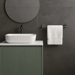 PORTA ASCIUGAMANI LUNGO DA 40 CM IN ACCIAIO CROMATO ACCESSORIO PER ARREDO DA BAGNO 87922