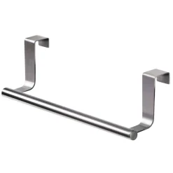 PORTA ASCIUGAMANI STROFINACCI IN ACCIAIO 23CM PER ANTE PORTE CON AGGANCIO RAPIDO