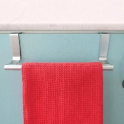 PORTA ASCIUGAMANI STROFINACCI IN ACCIAIO 23CM PER ANTE PORTE CON AGGANCIO RAPIDO