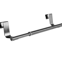 PORTA ASCIUGAMANI STROFINACCI ACCIAIO ASTA 23CM CON GANCI PER PORTA O CASSETTO