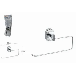 PORTA ASCIUGAMANO ASCIUGAMANI ARREDO BAGNO ACCIAIO FISSAGGIO A PARETE OVAL 52014