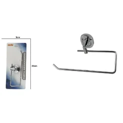 PORTA ASCIUGAMANO BAGNO WC TOILETTE IN ACCIAIO INOX FISSAGGIO A PARETE 69188