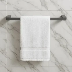 PORTA ASCIUGAMANO LUNGO 60CM A PARETE STILIZZATO ACCIAIO GRIGIO ACCESSORIO BAGNO 87944