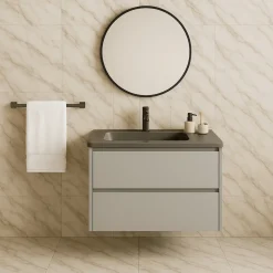 PORTA ASCIUGAMANO LUNGO 60CM A PARETE STILIZZATO ACCIAIO GRIGIO ACCESSORIO BAGNO 87944