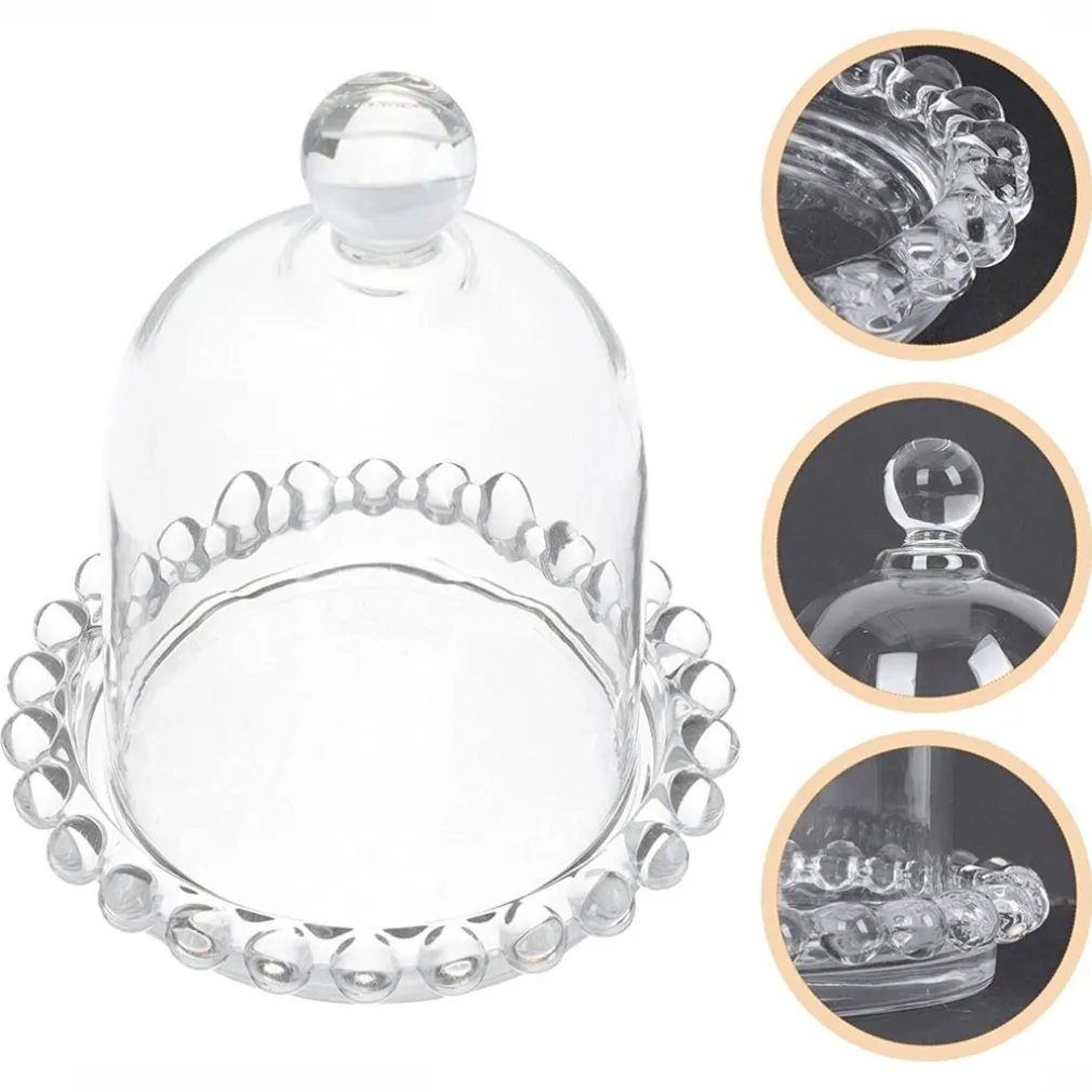 PORTA CARAMELLE PORTA BURRO CON CUPOLA CONFETTI IN VETRO TRASPARENTE BOMBONIERA