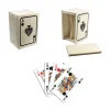 PORTA CARTE GIOCO SCATOLA LEGNO CONFANETTO DECOUPAGE POKER SCALA 40 DECORO