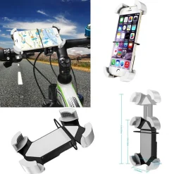 PORTA CELLULARE PER BICICLETTA MANUBRIO SUPPORTO SMARTPHONE ROTANTE 360° MAX 5,5"