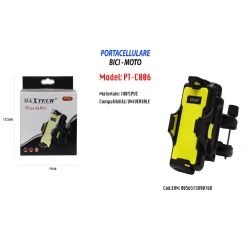 PORTA CELLULARE UNIVERSALE DA AUTO BICI MOTO BICICLETTE 100% PVC MAXTECH PT-C006