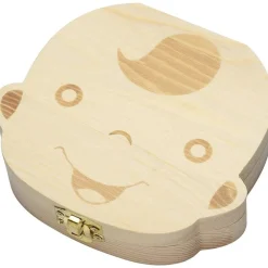 PORTA DENTINI SCATOLA IN LEGNO PER BAMBINO MASCHIETTO COFANETTO RICORDI NEONATO