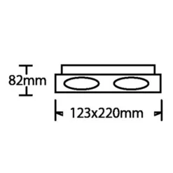 PORTA FARETTO DOPPIO ORIENTABILE AD INCASSO NERO PER LAMPADINE GU10 GU5.3 P33-N2