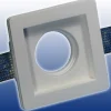PORTA FARETTO FISSO IN GESSO AD INCASSO PER LAMPADINE GU10 LED QUADRATO 10X10 CM