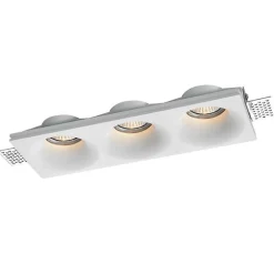 PORTA FARETTO IN GESSO A SCOMPARSA 3 LED FORI DA INCASSO SOFFITTO VERNICIABILE