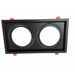 PORTA FARETTO INCASSO DOPPIO FARETTO AR111 RETTANGOLARE ORIENTABILE P-AR111-2