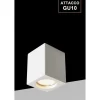 PORTA FARETTO LAMPADA SOFFITTO QUADRATO IN GESSO ATTACCO GU10 H90MM IP20 GS-C90-Q