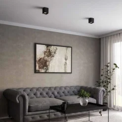 PORTA FARETTO ORIENTABILE DA SOFFITTO NERO PER FARETTO GU10 / GU5.3 P34-GU10-N1