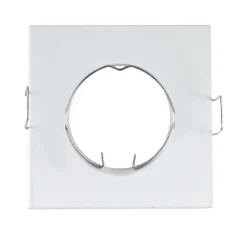 PORTA FARETTO PORTAFARETTO QUADRATO INCASSO BIANCO LAMPADA LED GU10 63MM