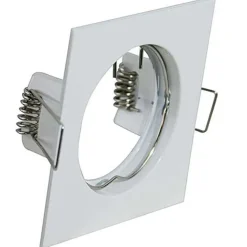 PORTA FARETTO PORTAFARETTO QUADRATO INCASSO BIANCO LAMPADA LED GU10 63MM