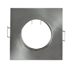 PORTA FARETTO PORTAFARETTO QUADRATO INCASSO ACCIAIO LAMPADA LED GU10