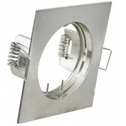 PORTA FARETTO PORTAFARETTO QUADRATO INCASSO ACCIAIO LAMPADA LED GU10