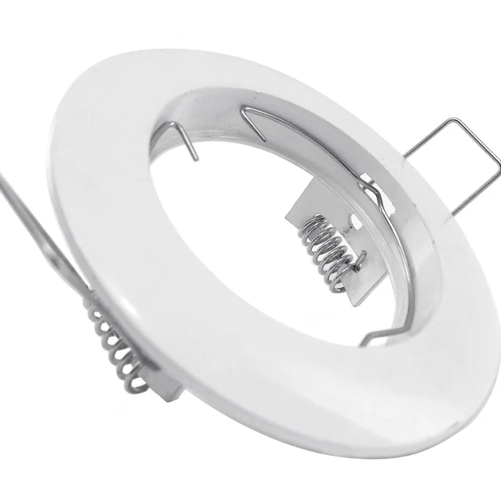 PORTA FARETTO PORTAFARETTO FISSO INCASSO LAMPADINE LAMPADA LED GU10 BIANCO 60MM